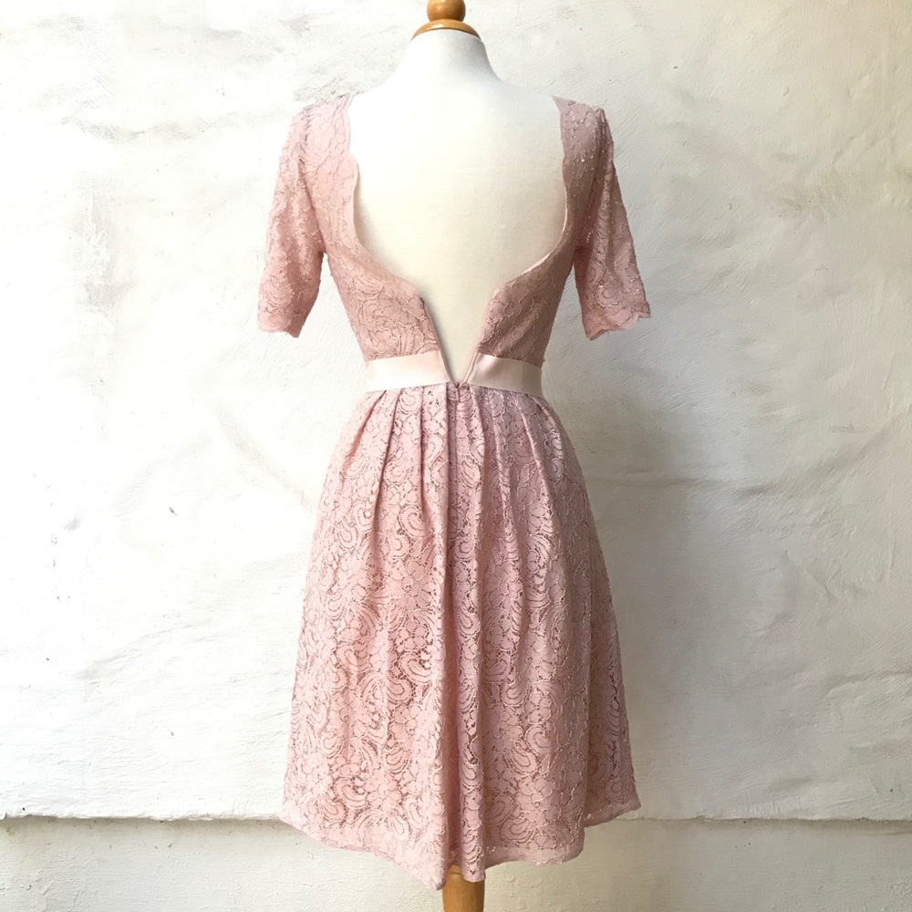 Watters&Watters Catania Pink Lace Dress Bridesmaid - Picture 3 of 6